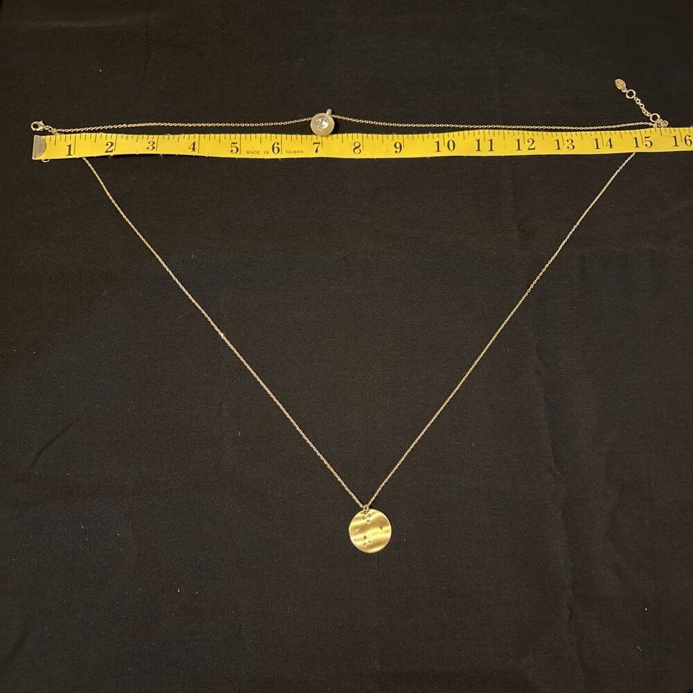 Jade & Jasper Brand Signed Goldtone Delicate Double Strand Necklace 15.5 Inches - Picture 2 of 8